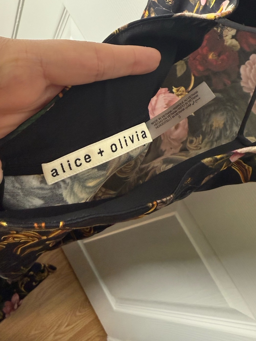 Alice + Olivia Milta Mermaid Slip Dress in Evermore Floral 0 - Picture 15 of 15